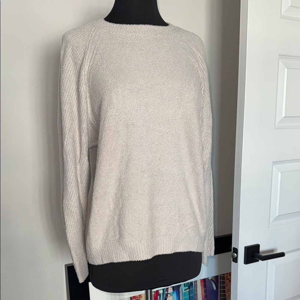 Barefoot Dreams Cream Crewneck Sweater NO FLAWS